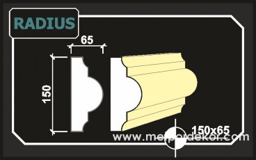 radius <a href="https://www.sove.istanbul/blog/291-sove-nedir.html" title="Söve Nedir, Söve Ne Demek" alt="Söve Nedir, Pencere ve Kapı Sövesi Nedir"><strong><u>Söve</u></strong></a> 15cm x 6,5cm